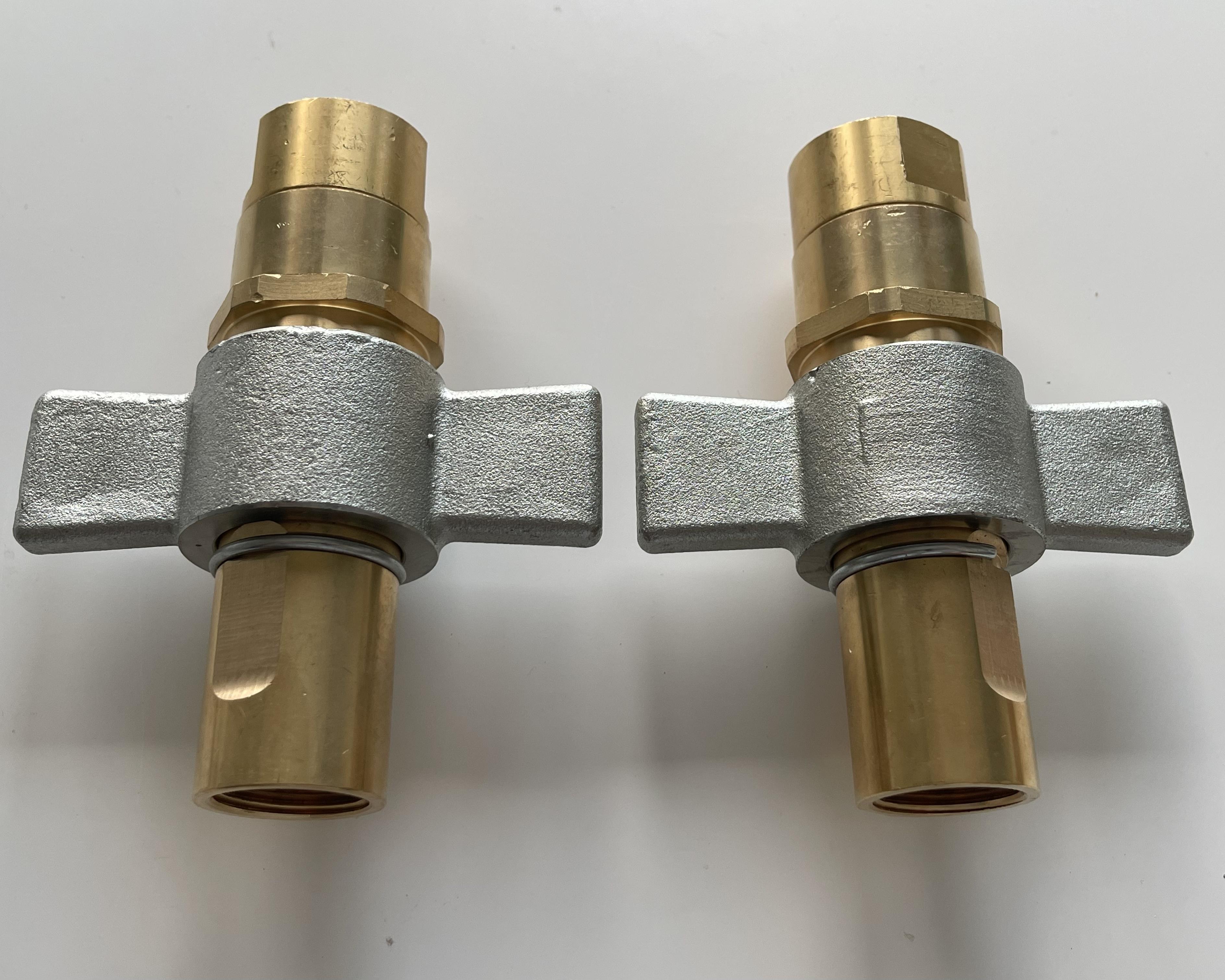 Brass , size 3/4″, Wing Nut Quick Couplings – ข้อต่อสวมไวเกลียวขัน แบบหัวน็อตมีปีก ตีขันเข้าออก ( ทองเหลือง )